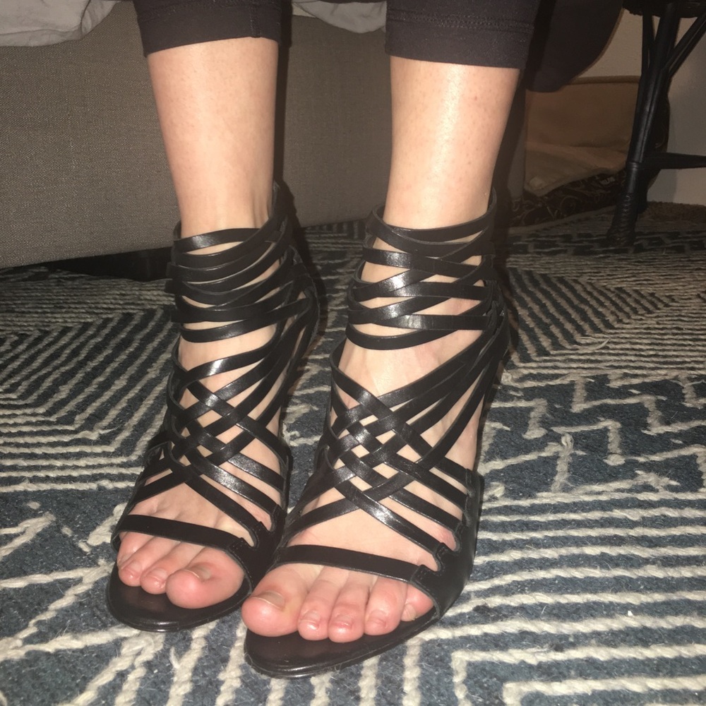 Ash Strappy Leather High Heeled Sandals - worn 1x
